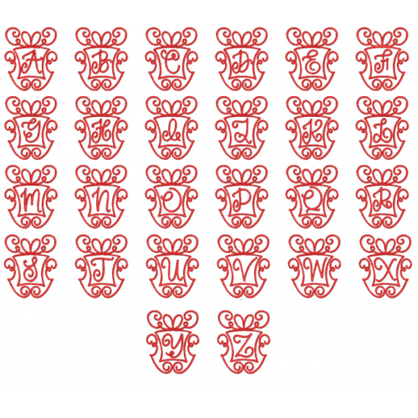 Monogram Christmas Present Font Embroidery Design Supply - Image 2