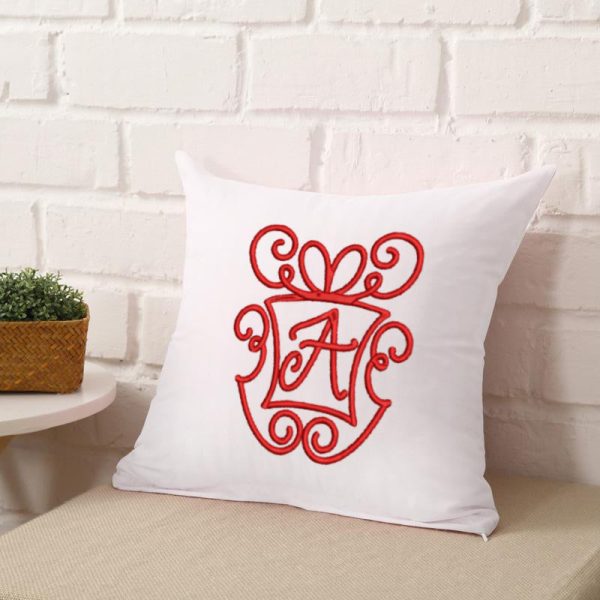 Monogram Christmas Present Font Embroidery Design Supply