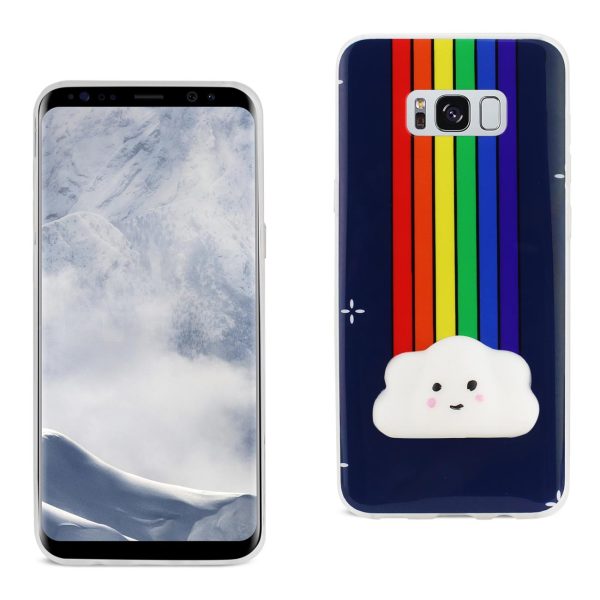 Reiko Samsung Galaxy S8 Edge  S8+  S8 Plus TPU Design Case with 3D Soft Silicone Poke Squishy Rainbow Cloud | MaxStrata Online Hot Sale