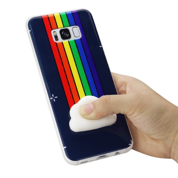 Reiko Samsung Galaxy S8 Edge  S8+  S8 Plus TPU Design Case with 3D Soft Silicone Poke Squishy Rainbow Cloud | MaxStrata Online Hot Sale - Image 3