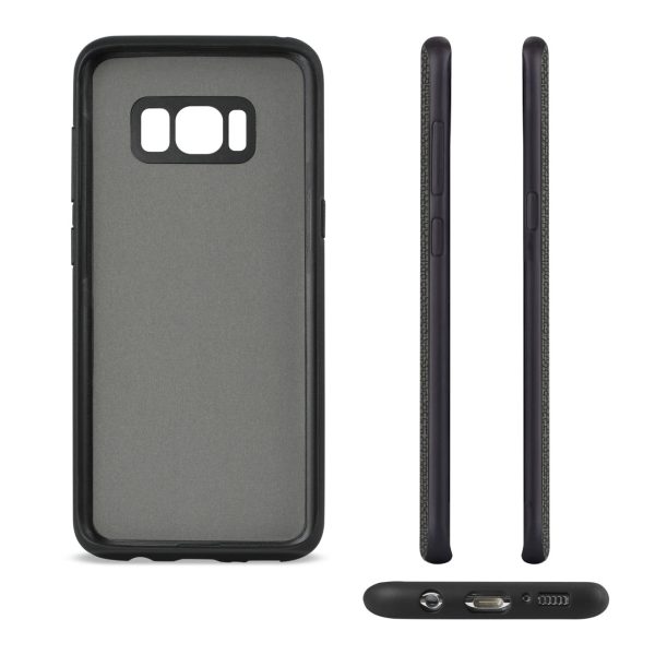 Reiko Samsung Galaxy S8  SM Anti-Slip Texture Protector Cover with Card Slot in Black | MaxStrata on Sale - Image 3