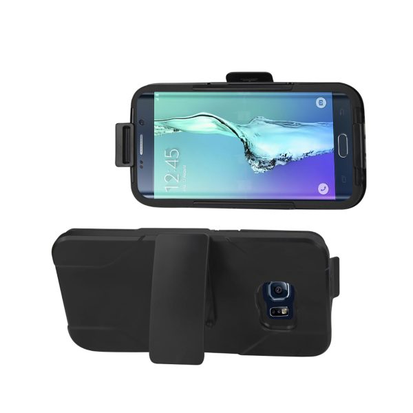 Reiko Samsung Galaxy S6 Edge Plus 3-in-1 Hybrid Heavy Duty Holster Combo Case in Black | MaxStrata For Sale - Image 2