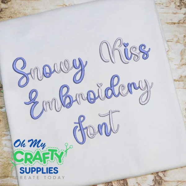 Snowy Kiss Embroidery Font (BX Included) Discount