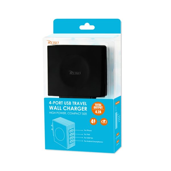 Reiko 4 AMP Four Ports Portable Travel Station Charger in Black | MaxStrata Hot on Sale - Image 4