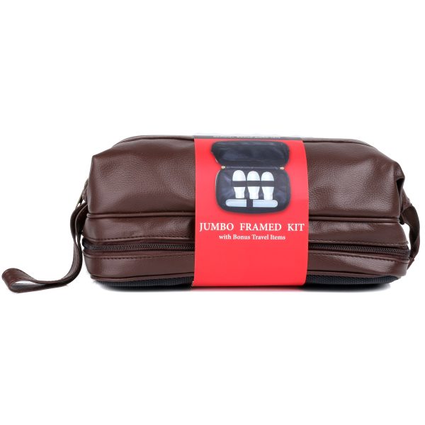 Dopp Jumbo Framed Travel Kit with Bonus Items | Toiletry Bag with 3 TSA Compliant Refillable Bottles & Toothbrush Holder | MaxStrata® For Discount - Image 5