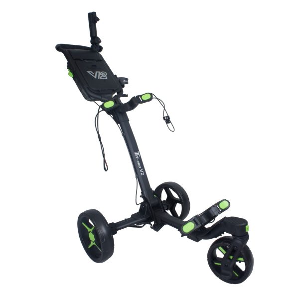 Axglo V2 Golf Push Cart - 3-Wheel - Patented 1-Step Folding System | MaxStrata® Discount - Image 4